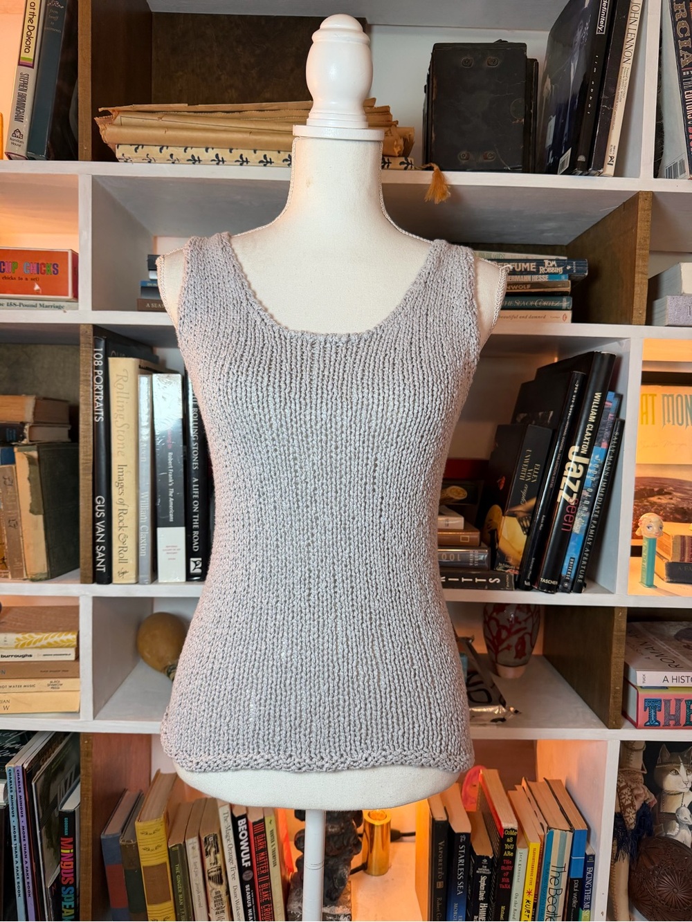 Giorgio Armani Light Gray Knit Tank Top
